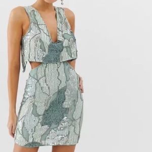 ASOS Camo Sequin Mini with Cut Outs